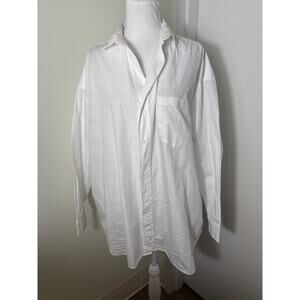 Frank & Eileen White Long Sleeve Cotton Button Up Sz S